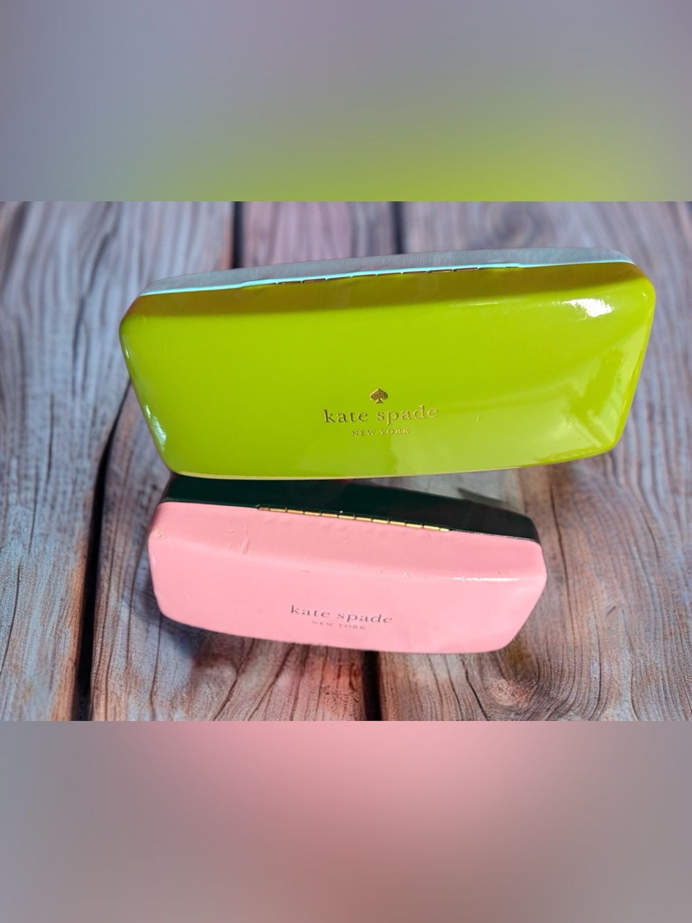 kate spade Glossy Pink and Lime Eyeglass Case Duo